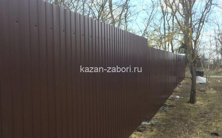 забор из профлиста в Казани